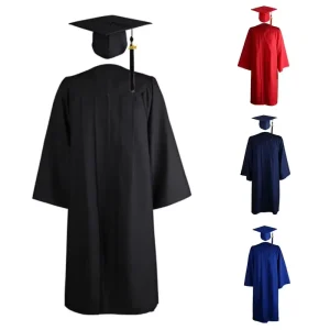 Graduation Gown Set with Robe, Hat, Tassel, and Pendant