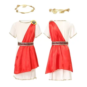 Greek Goddess Athena Family Set Halloween Cosplay Outfit for Children and Adults