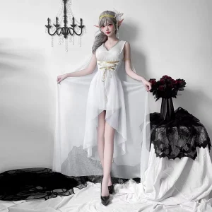 Greek Goddess Costume Women Medieval Fairy Dress Halloween Elf Gown Cleopatra Athena Robe