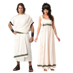Greek Roman Warrior Couples Costume Greek Mythology Zeus Toga God Goddess Cosplay Dress
