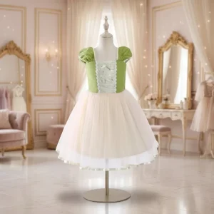 Green Princess Fairy Dress Costume for Girls 1-6 Years