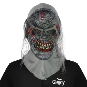 Grey Zombie Ghost Face Soft Rubber Full-Face Mask