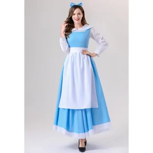 Halloween Adult Maid Dress Costume Ladies Cosplay Manor Maid Costume Party Set
