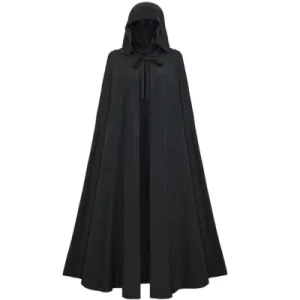 Halloween Black Witch Cosplay Medieval Hood Hooded Cape Wizard Costume Carnival Party Special Punk Hood Costume