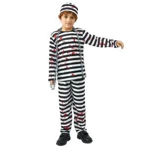 Halloween Bloody Prisoner Zombie Party Costume Cute Boy Horror Party