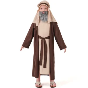 Halloween Boy Cosplay Outfits Carnival Easter Purim Fancy Dress Saint Joseph Biblical Religious Child Arabian Sheik Robe Costume