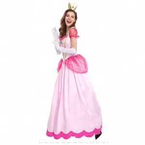 Halloween Carnival Party Fancy Dress Pink Princess Adult Costume SZAC-001