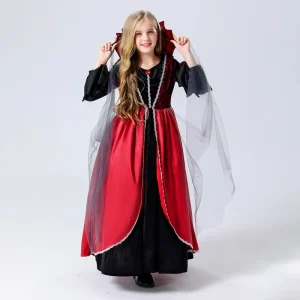 Halloween Carnival Party Girls Vampire Dress Cosplay Costumes for Kids