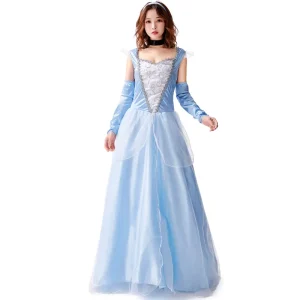 Halloween Carnival Theme Party Blue Princess Fairy Tale Dress