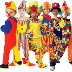 Halloween Children’s Clown Costume Children’s Day Stage Performance Costume Masquerade Ball Circus Clown Outfit