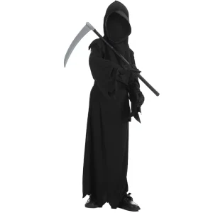 Halloween Children’s Costume Grim Reaper Horror Ghost Outfit Hell Messenger Scythe Role Playing Costume European American