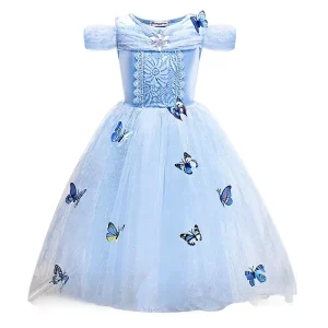Halloween Childrens Costume for Princess Dress Girls Puffy Tutu Frozen Performance Dress One Piece Gown Cotton