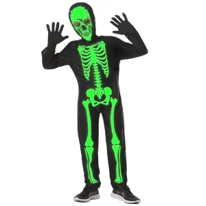 Halloween Children’s Luminous Skull Ghost Costume for Stage Performances and Parties