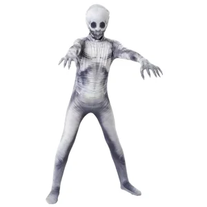 Halloween Children’s Superhero Costume Jumpsuit with Horror Zombie Performance Props