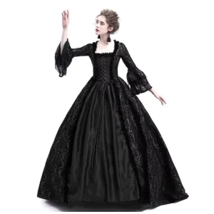 Halloween Christmas Costumes Adult Woman Palace Court Princess Medieval Ball Dress WDEC 004