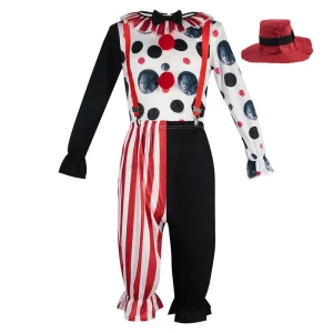 Halloween Circus Clown Cosplay Costume Set for Stage Performance