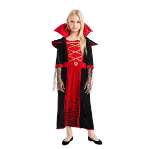 Halloween Cosplay Costume Masquerade Party Outfit Children’s Performance Scary Girl Vampire Echo