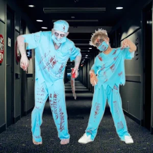 Halloween Cosplay Costume for Boys Family Suit Bloody Doctor Zombie Surgeon
