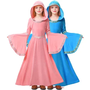 Halloween Cosplay Girls’ Renaissance Retro Robe Gown Medieval Costume