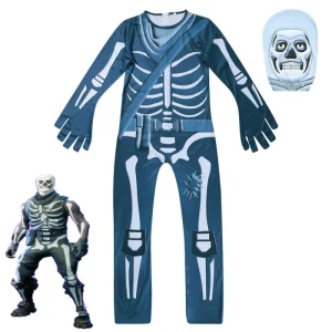 Halloween Costume Cosplay Ghost faced Gingerbread Man Party Outfit Christmas Children’s Performance Costume