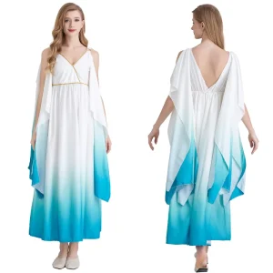 Halloween Costume Egyptian Queen Greek Goddess Cosplay Dress for Women