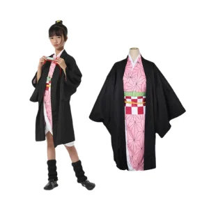 Halloween Costume the Anime Costume Is a pink Girl in a Kimono