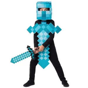Halloween Diamond Sword Echo Kids Cosplay Costume for Party Performance Outfit