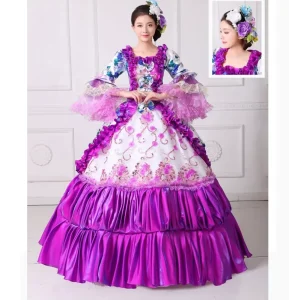 Halloween European Royal Court Victorian Cosplay Dress Vintage Queen Lolita Costume