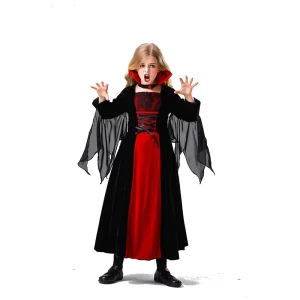 Halloween Fairy Tale Horror Vampire Princess Dress Costume for Children