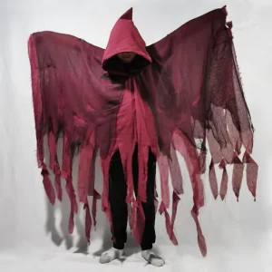 Halloween Ghost Cosplay Costume Gothic Horror Zombie Tattered Hooded Capes Day of the Dead Party Props Cloaks