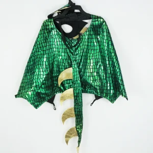 Halloween Giant Dinosaur Cosplay Polyester Cloak with Headgear Costume for Kids