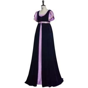 Halloween Gothic Medieval Renaissance Stage Gown Women’s Tea Party Dress Polyester Purple