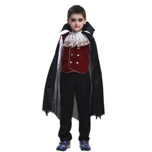 Halloween Gothic Vampire Costume Set With Cloak Dress Up Cosplay