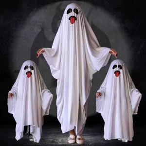 Halloween Horror Costume Role playing Party White Costume Costume Costume Ball Adult Ghost Cloak Polyester Unisex