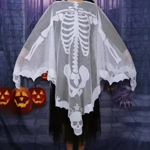 Halloween Horror Skeleton Costume and Wall Decoration, Polyester