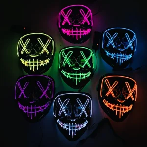 Halloween LED Light-Up Scary Mask for Festival Cosplay Costume