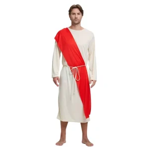 Halloween Medieval Ancient Rome Greek King Missionary Costume Cosplay Stage Costume for Men Polyester