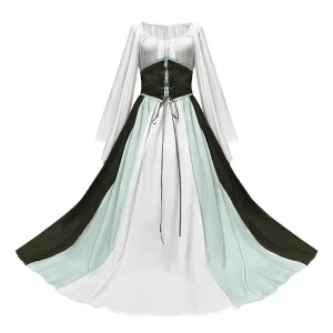 Halloween Medieval Renaissance Court Princess Cosplay Long Dress