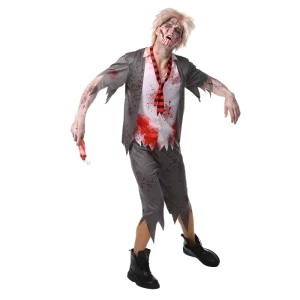 Halloween Men High School Horror Zombie Schoolboy Costume
