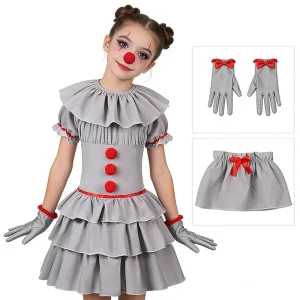 Halloween Movie Clown Cosplay Costume for Girls
