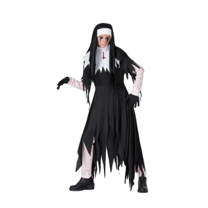 Halloween Nun Costume Women Horror Nun Costume Adult Nightmare Demon Cosplay Party Outfit Dress