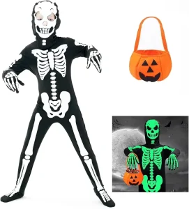 Halloween OEM Horror Godchild Costume Set Evil Skeleton Jumpsuit Unisex