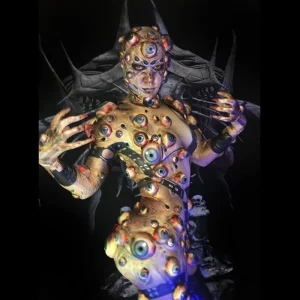 Halloween Photoshoot Terrifying Eyes Monster Cosplay Costume Women Men Romper Exotic Dancer Clothes Stage Performance Jumpsuits