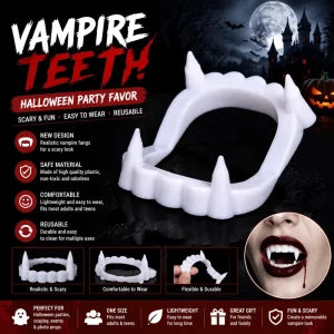 Halloween Plastic Vampire Fangs Costume Accessories and Cosplay Props
