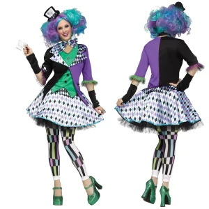 Halloween Poker Clown Magician Tailcoat Costume