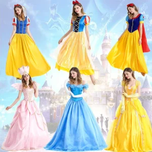Halloween Snow White Cosplay Costume Fairy Tale Princess Role-Playing Outfit