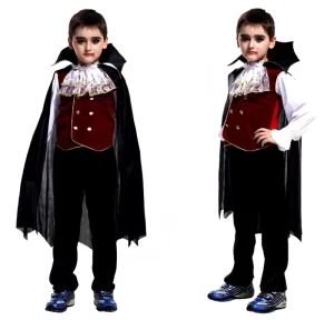 Halloween Vampire Costume for Boys Kids Halloween Costumes Party Dress up Clothes Cosplay