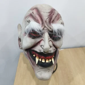 Halloween White Browed Zombie Horror Costume Scary Chucky Latex Mask Ghost House Escape Room Masquerade Performance Show