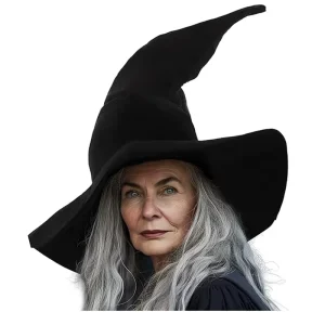 Halloween Wicked Witch Pleated Twisted Magic Hat Cosplay Costume Accessory for Adults
