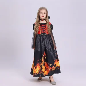 Halloween Witch Cosplay Costume for Women, TV Movie Style Polyester Dress